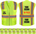 BeautyWill 10/20 Pack Custom Logo Safety Vest, Bulk High Visibility Class 2 by BeautyWill