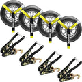 4 Pack Car Tie Down Straps for Trailers 2" x 96" by Unknown