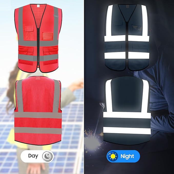 Reflective Safety Vest for Men Women - Image 3
