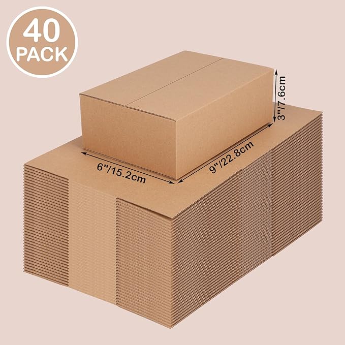EdenseeLake 40 Pack 9x6x3 inches Shipping Boxes Small Cardboard Boxes - Image 2