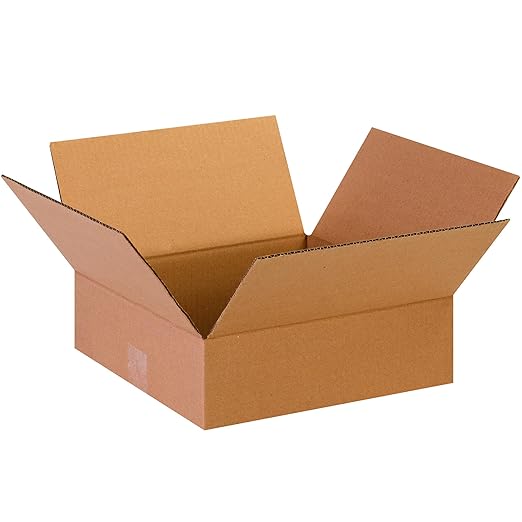 TAPE LOGIC 13 x 13 x 4 Corrugated Cardboard Boxes, Flat 13"L x 13"W x 4"H by TapeLogic