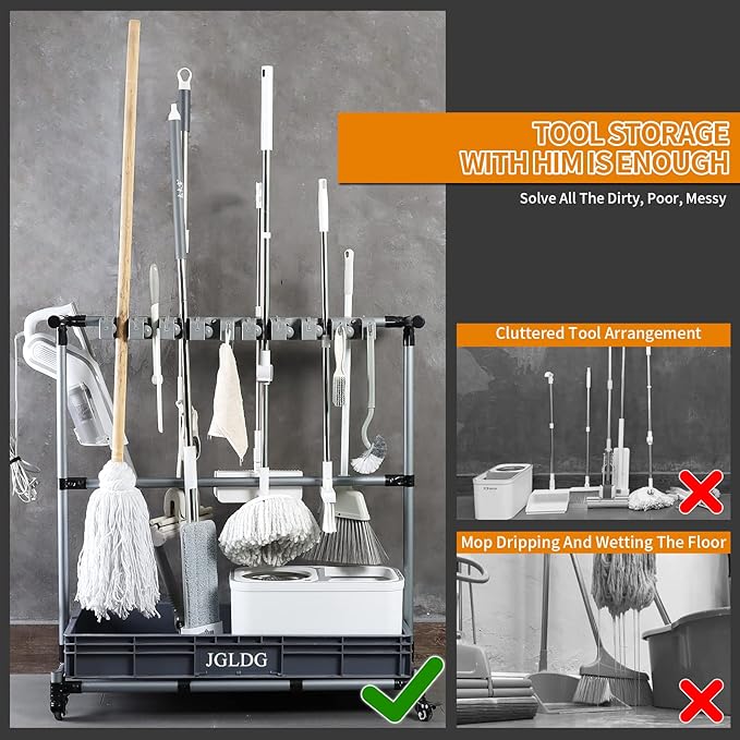 Generic Multifunctional Cleaning Cart and Tool Organizer - Image 2
