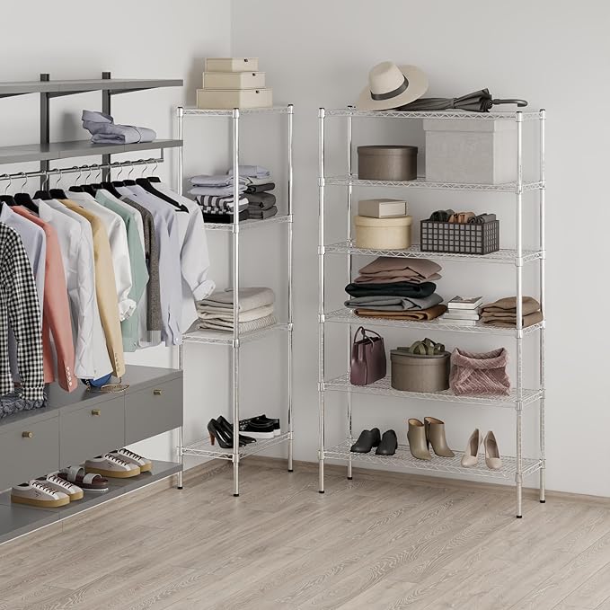 14" Deep x 42" Wide x 74" Height Wire Shelving Kit | 6-Tier | NSF Commercial - Image 7