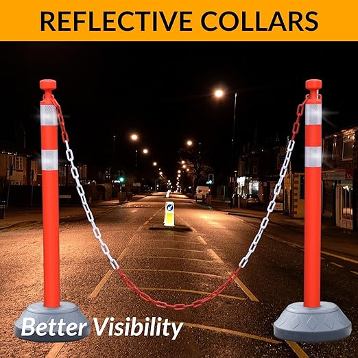 6 Pack 40 Inch Traffic Delineator Posts - Image 4