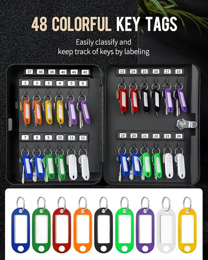 Uniclife 48-Key Steel Key Cabinet - Image 6