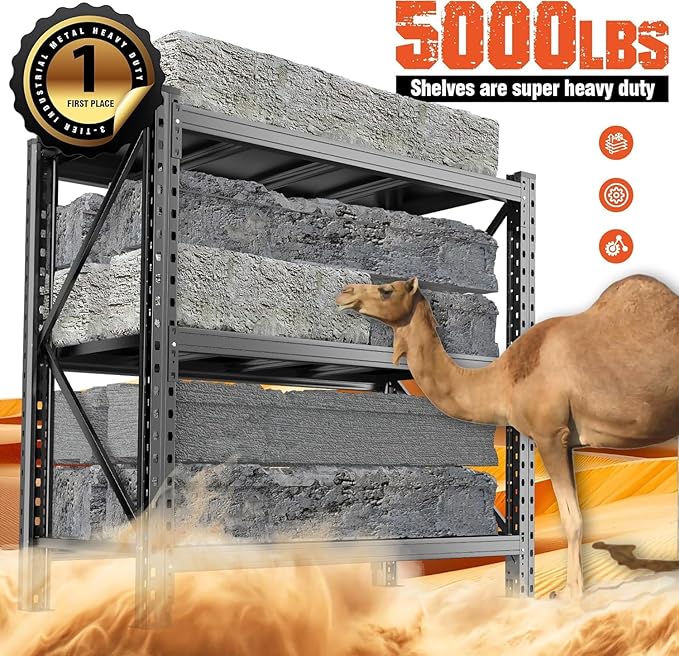 Heavy Duty Garage Shelving Units, 6000LBS Deep Storage Shelves, Adjustable - Image 3