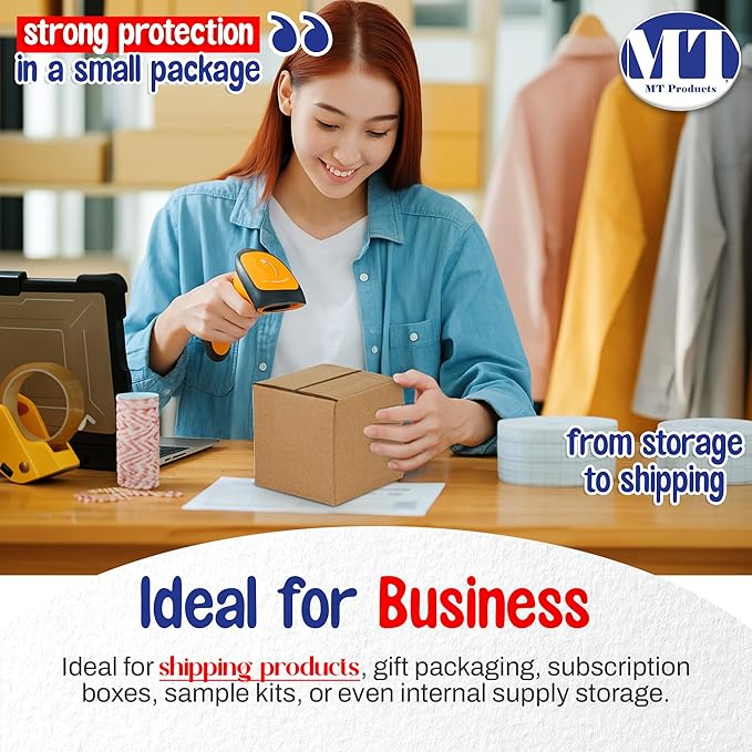 MT Products Sturdy Kraft Corrugated Cardboard Shipping Boxes 6" x 6" x 6" - Image 6