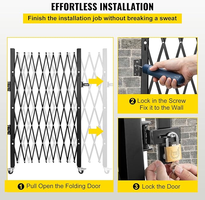VEVOR Folding Security Door, Steel Scissor Gate - Image 6