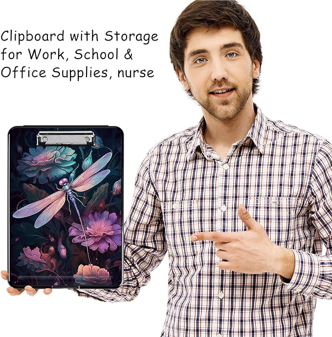Clipboard with Storage, High Capacity Plastic Storage Clipboard with Low - Image 7