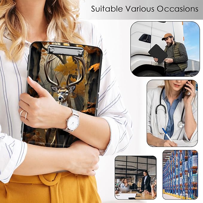 Clipboard with Storage, Office Supplies Nursing Clipboards Folder with Pen - Image 4