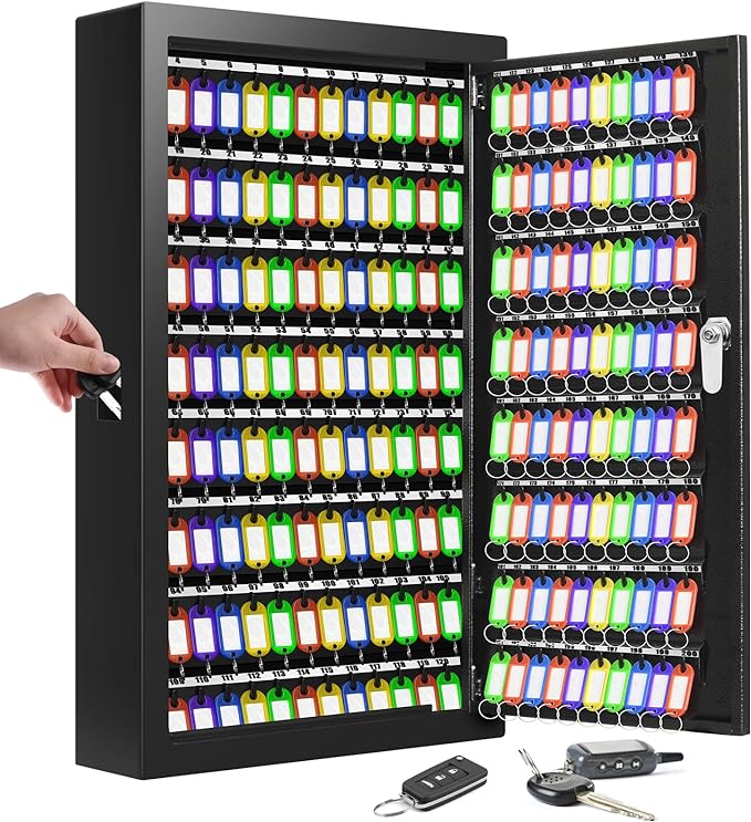 200 Keys Key Cabinet, Anti-Theft Key Lock Box by NebakneSafe