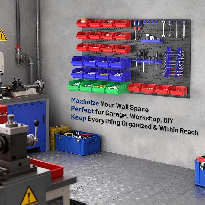 WORKPRO Pegboard Organizer Wall Mounted, Peg Board Wall Organizer - Image 2