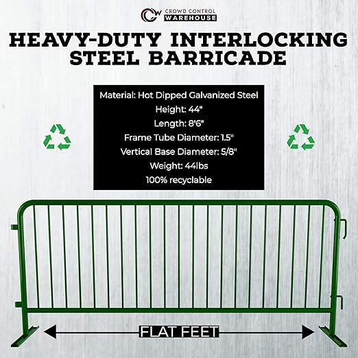 Angry Bull Barricades Metal Interlocking Steel Barricade - Image 2