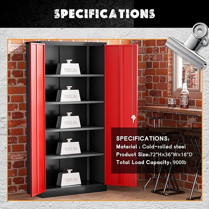 Greenvelly Metal Storage Cabinet - Image 4