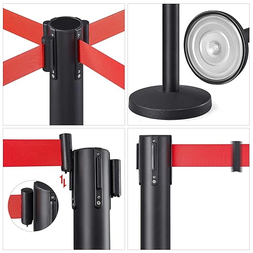 Yaheetech 2-Pack Stanchion Post Rope Barriers - Image 4