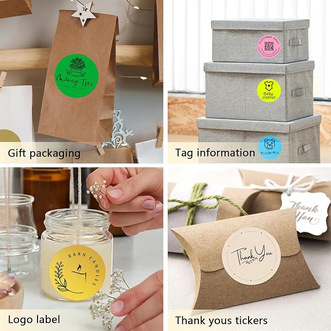 3 X 3 Inch Round Thermal Labels Circle Color Coding Labels Printable Waterproof - Image 6