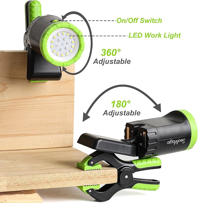 4-Pack Rechargeable LED Work Lights, 360-Degree Adjustable Spotlights - Image 3