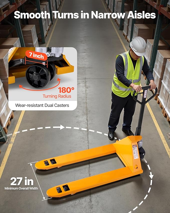 VEVOR Pallet Jack, 5500 lbs Load Capacity, Manual Pallet Truck - Image 4