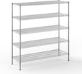 21" Deep x 60" Wide x 64" Height Wire Shelving Kit | 5-Tier | NSF Commercial by Regal+Altair