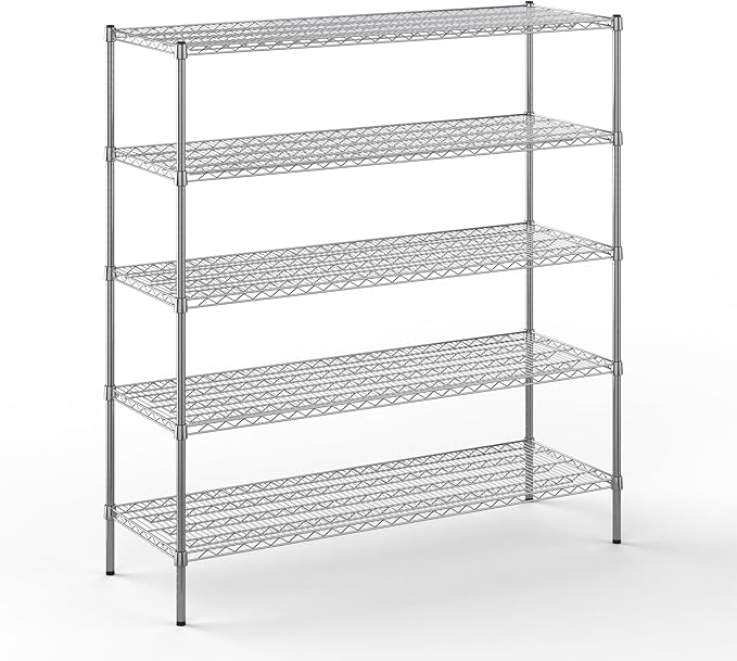 21" Deep x 60" Wide x 64" Height Wire Shelving Kit | 5-Tier | NSF Commercial by Regal+Altair