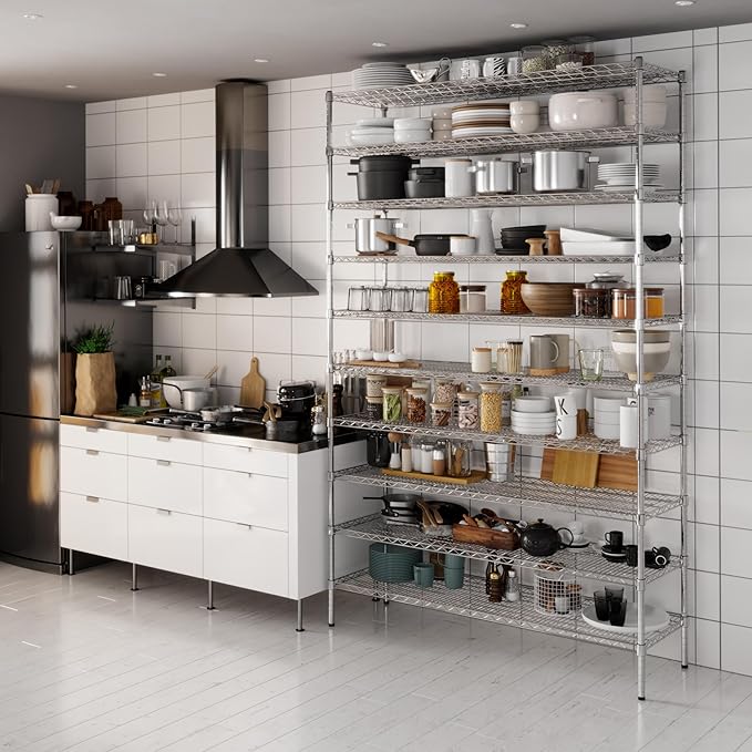 18" Deep x 60" Wide x 96" Height Wire Shelving Kit | 10-Tier | NSF Commercial - Image 6