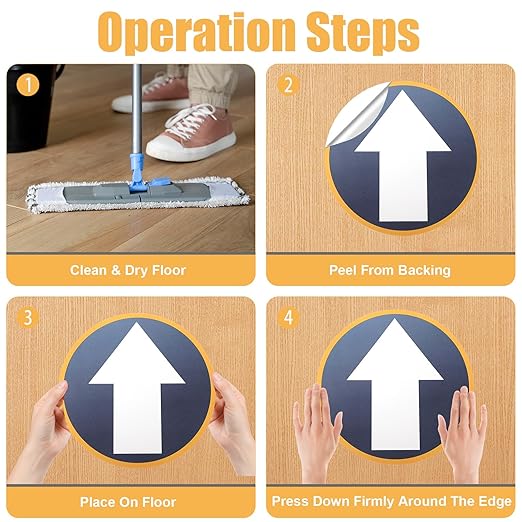 5PCS Arrow Floor Stickers Removable Adhesive Directional Sign Floor Decal - Image 5
