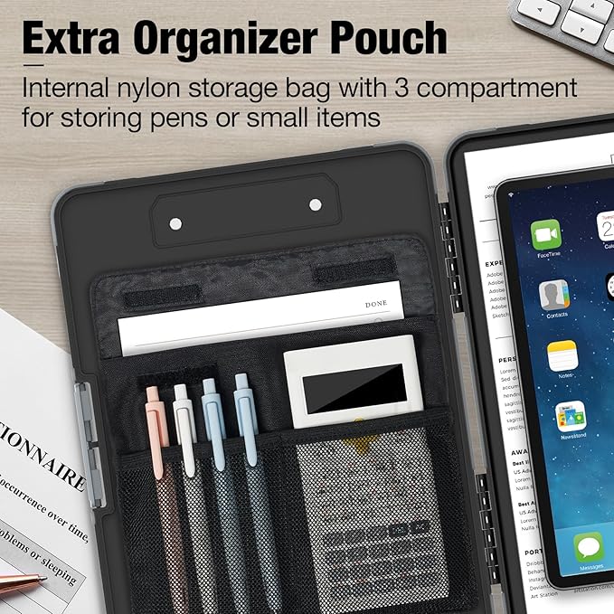 Sooez Toughest Clipboard with Storage, Internal Pen Pouch Included, Letter/ A4 - Image 3