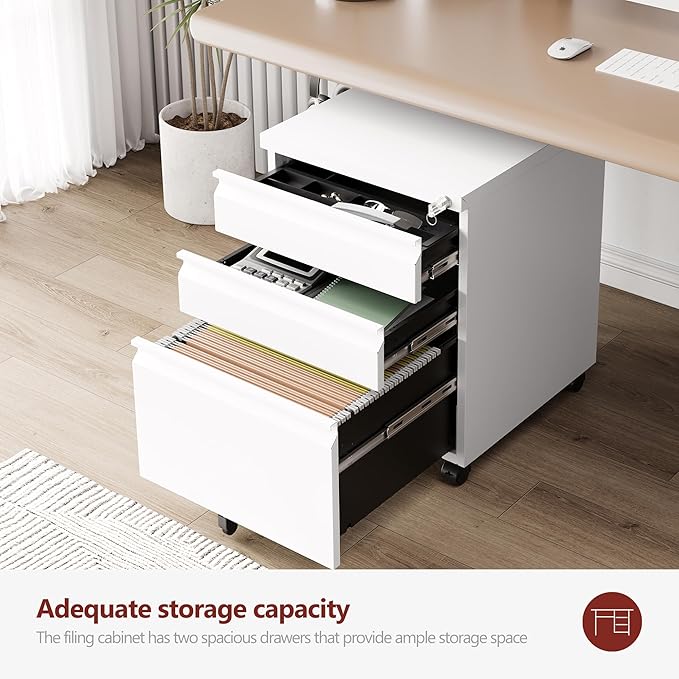 3 Drawer File Cabinet，Mobile Filing Cabinet - Image 4