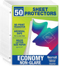 Samsill 50 Pack Sheet Protectors, 8.5x11 Inch Page Protectors by Samsill