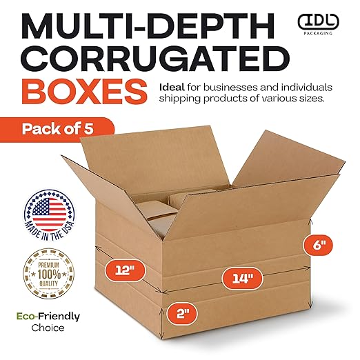 Multi-Depth Corrugated Shipping Boxes, Storage & Small Business Packaging - Image 2