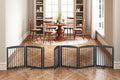 Freestanding Pet Gates with Walk Through Door, Dog Indoor Fence, Dog Gate by PUPETPO