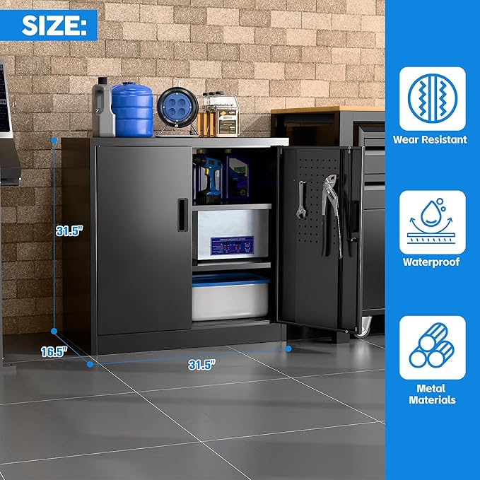 Metal Storage Cabinet, Garage Storage Cabinet - Image 3