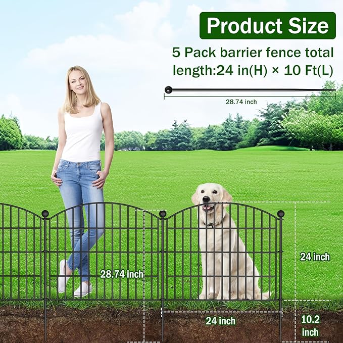 No Dig Decorative Garden Fence Animal Barrier - Image 2