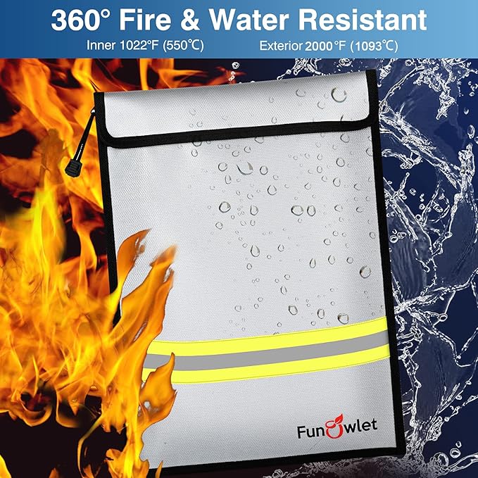 Fireproof Waterproof Money Document Bag - Image 2