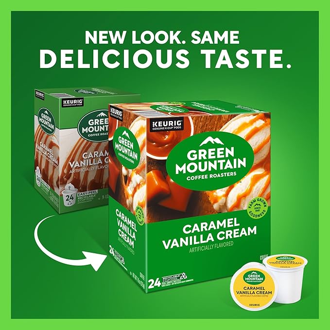 Green Mountain Coffee Roasters Caramel Vanilla Cream Coffee, Keurig - Image 2