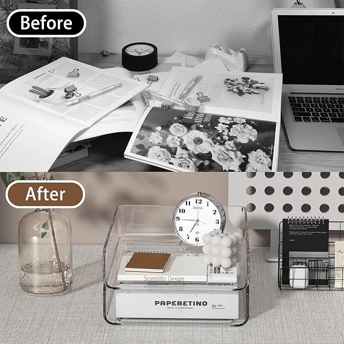 2-Tier Acrylic Paper Tray Organizer - Image 7