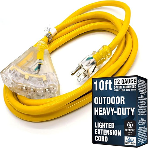 10 ft Outdoor Extension Cord Waterproof by WattsWire