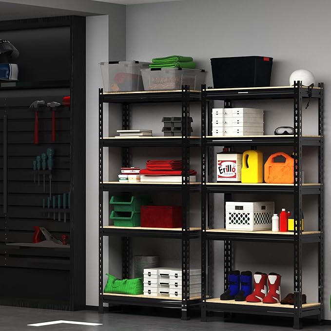 PrimeZone Storage Shelves 4 Pack 5 Tier Adjustable Garage Storage Shelving - Image 9