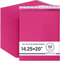 Hot Pink 14.25x20 Inch Poly Bubble Mailers #7 | Self Seal Large Padded by BAYLUE