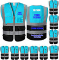 BeautyWill Custom Safety Vest Customized Logo Class 2 High Visibility by BeautyWill