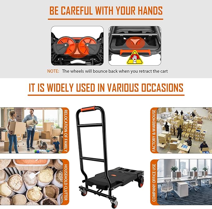 Folding Hand Truck, Dolly Cart Heavy Duty - Image 6