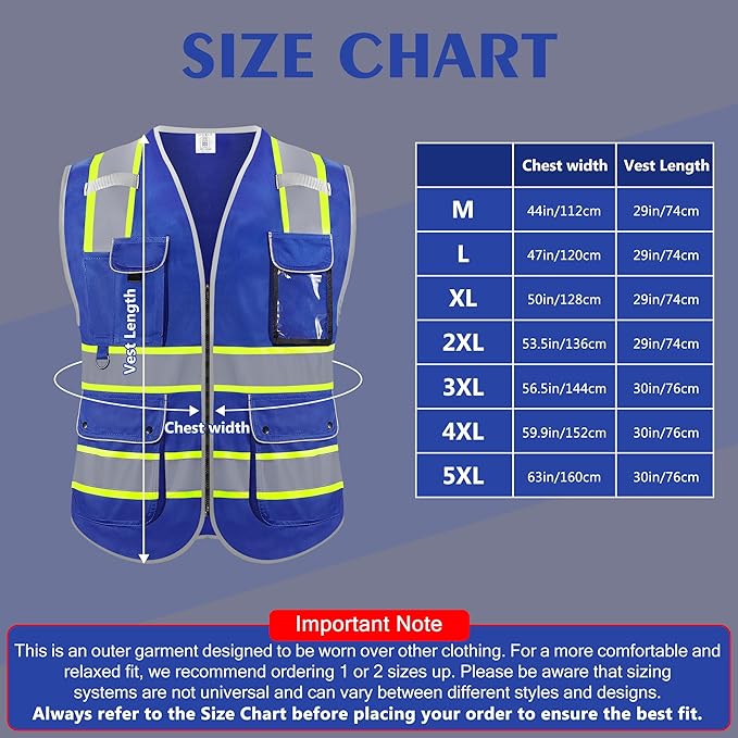 Reflective Safety Vest for Men Women, High Visibility Safety Vest - Image 2