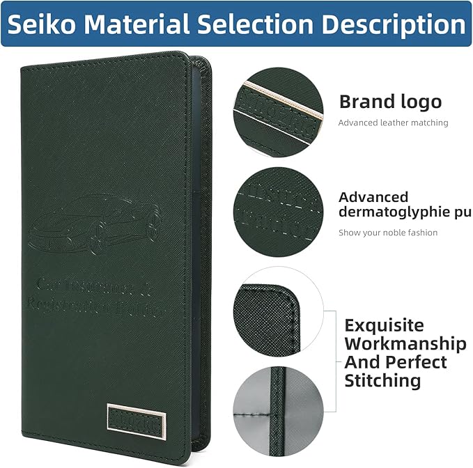 Car Registration and Insurance Holder Glove Box Folder-Premium Car Folder - Image 3