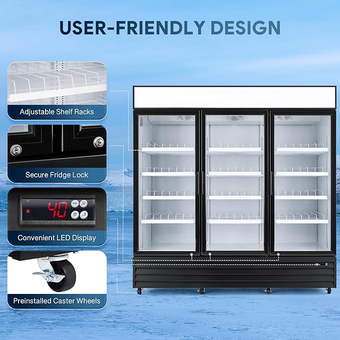 Wilprep Commercial Refrigerator, 72.4 cu. ft. Upright Beverage Display - Image 4