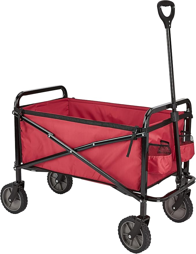 Amazon Basics Collapsible Folding Heavy Duty Utility Wagon by AmazonBasics