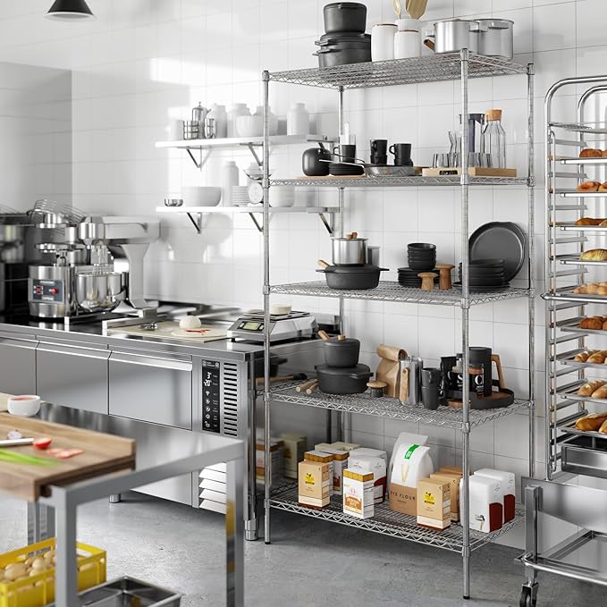 24" Deep x 42" Wide x 86" Height Wire Shelving Kit | 5-Tier | NSF Commercial - Image 7