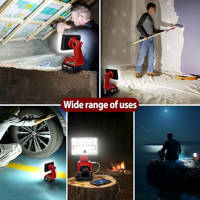 28W 2000LM Cordless LED Work Light - Image 6