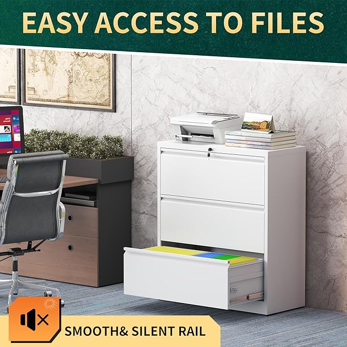 3 Drawer Lateral File Cabinet - Image 7