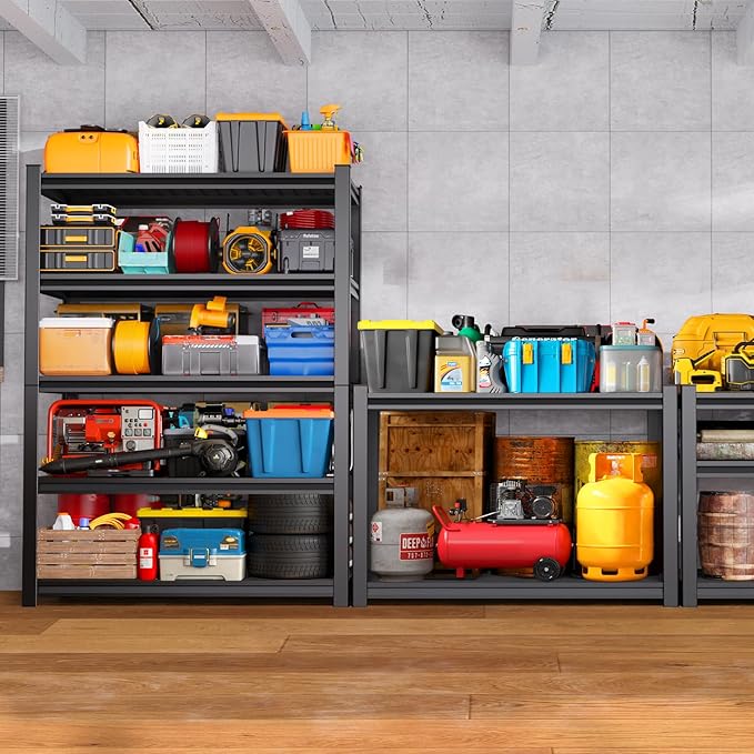 71"H Garage Shelving-3000LBS 5 Tier Storage Shelves, Adjustable Heavy Duty - Image 7