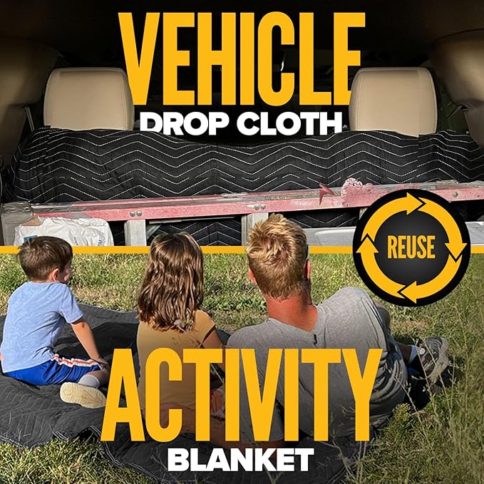 US Cargo Control Moving Blankets Heavy Duty 72"x80" 6-Pack, Heavy Duty Packing - Image 8
